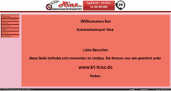 Desktop Screenshot of krankentransport-hinz.de